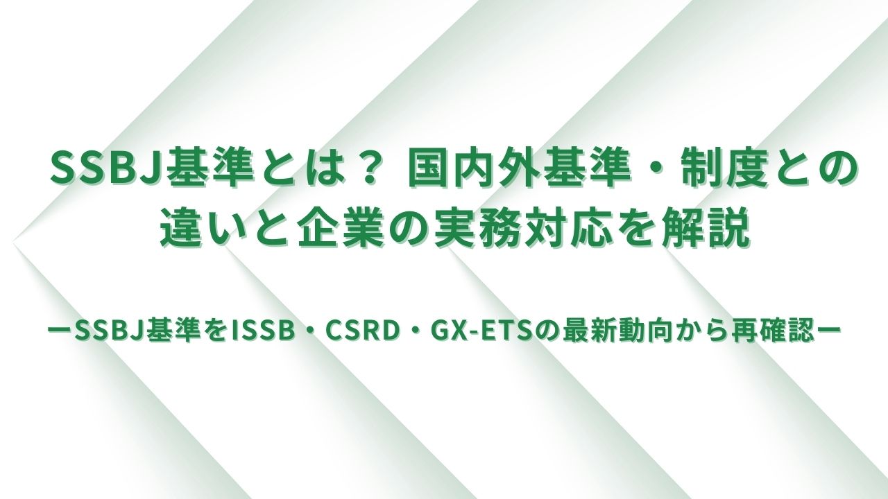 SSBJ基準とは？ 国内外基準・制度との違いと企業の実務対応を解説